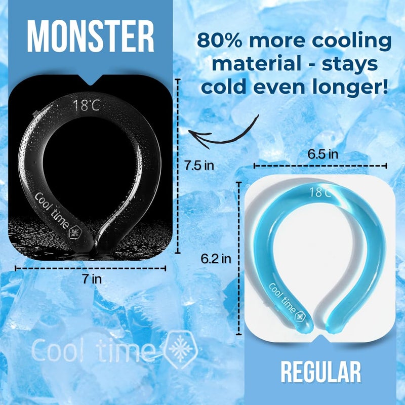 CoolTimeUSA Neck Cooling Tube | Wearable Cooling Neck Wraps for Summer Heat I Hands Free Cold Pack | Reusable Cooler (Blue) - Image 5